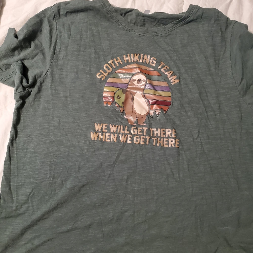 Sloth hiking team tee